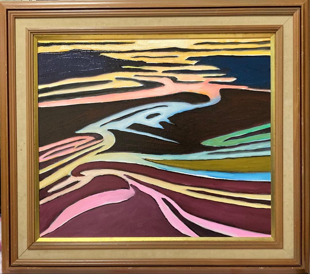 油彩画 神話の流れ1 絵画のみＦ10号