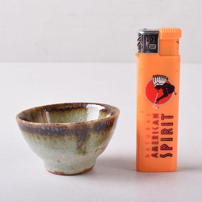 唐津焼　朝鮮唐津　煎茶碗　五客　時代箱　V　R8779