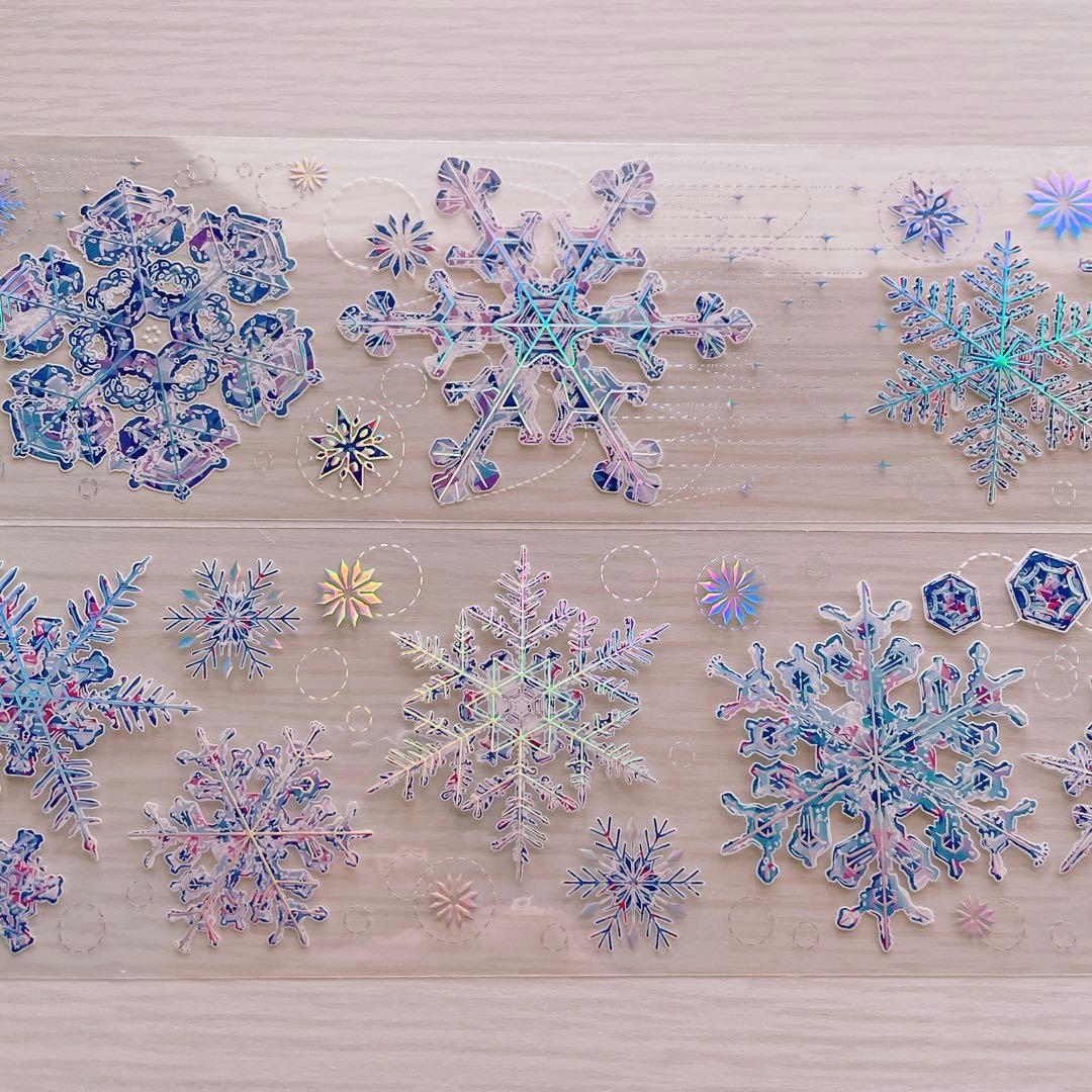 【No.0031】海外マステ　切り売り　镭射銀　雪　紫