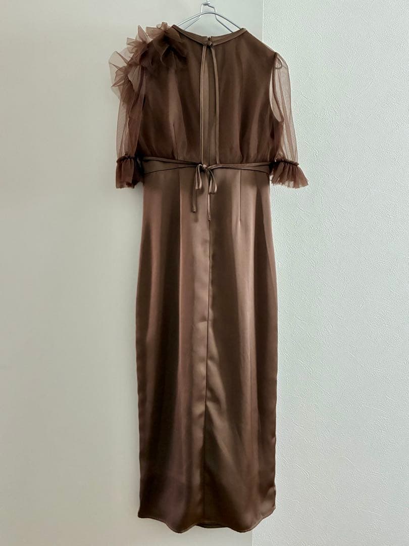 Leja チュールボレロ付きIラインワンピース　オケージョン　結婚式　2次会