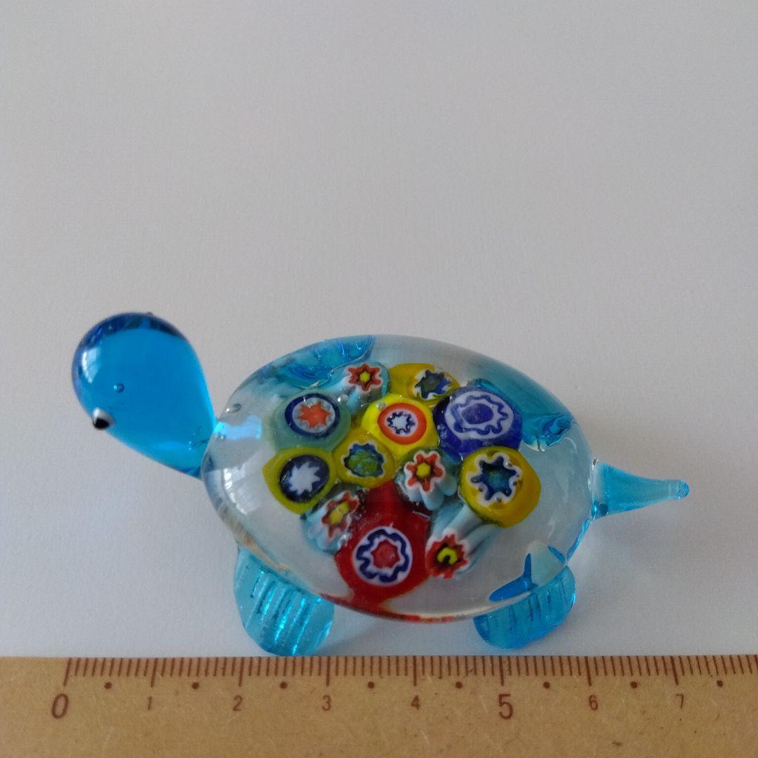 【新品】ベネチアングラス ガラス ミレフィオリ かめ カメ フクロウ ふくろう
