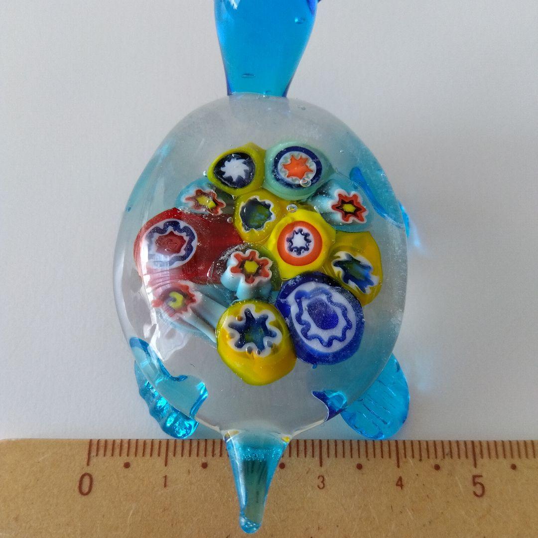 【新品】ベネチアングラス ガラス ミレフィオリ かめ カメ フクロウ ふくろう