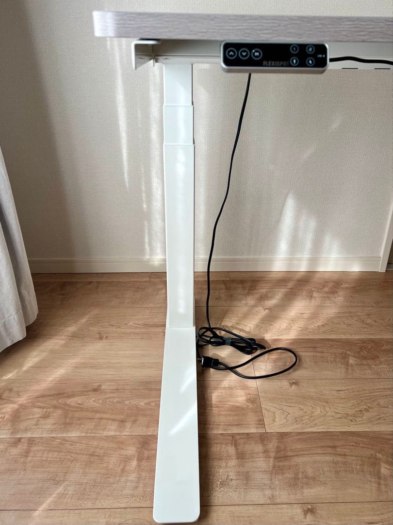 FlexiSpot 電動昇降デスク E7 Pro ホワイト脚＋天板ホワイトウッド