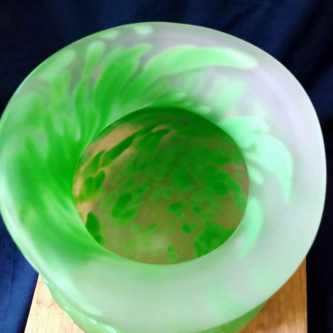 ✤文化勲章受章作家・藤田喬平作✤手吹『三彩花瓶』＊共箱入り