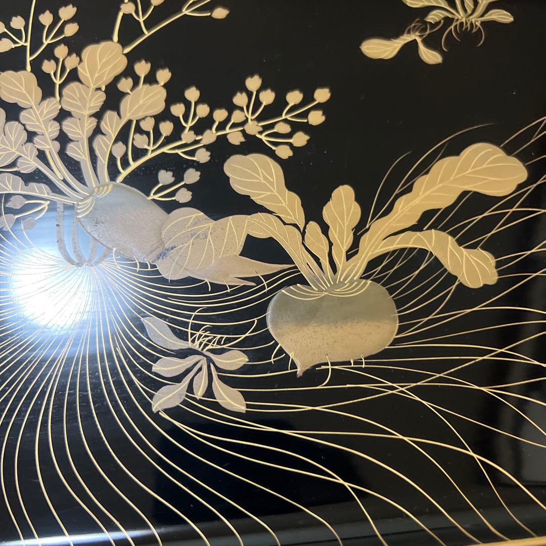 七草蒔絵吸物膳　八客