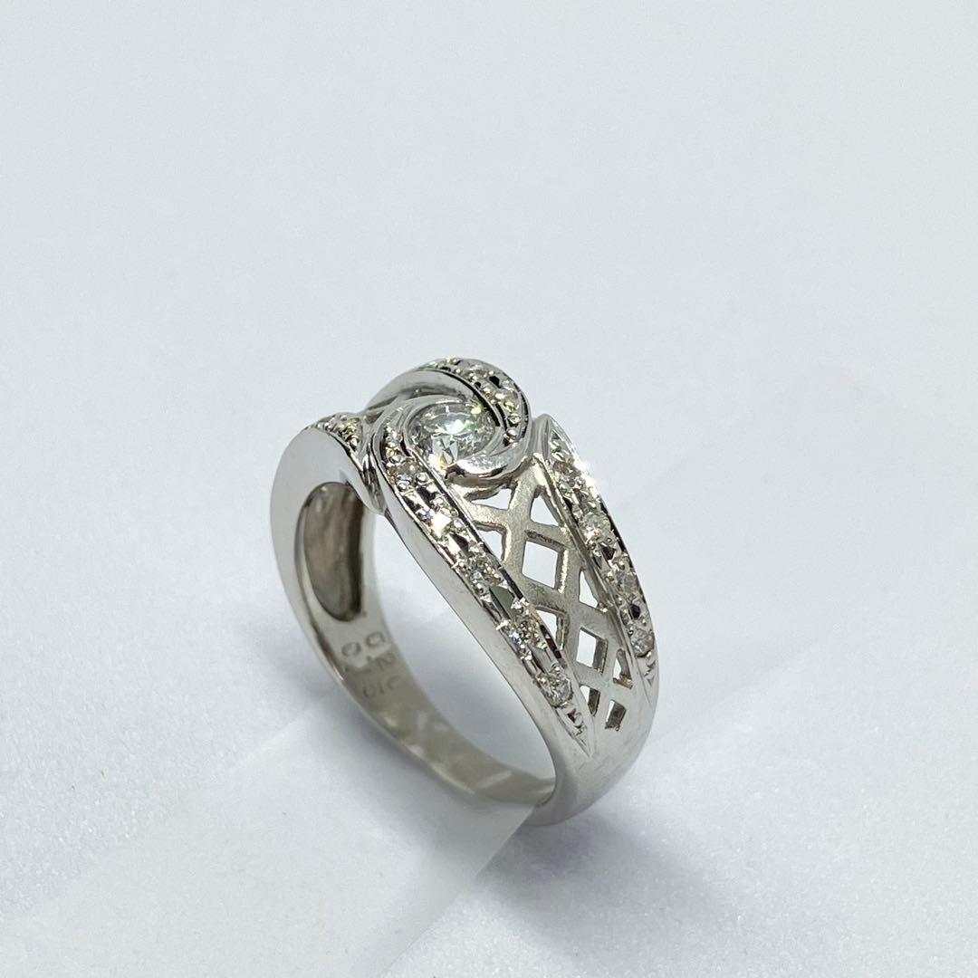 Pt900 ダイヤモンドリング 10号