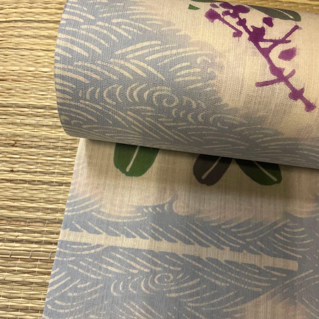 ゆかた　新品未使用　浴衣本染め　本染め綿紬ゆかた　注染染め