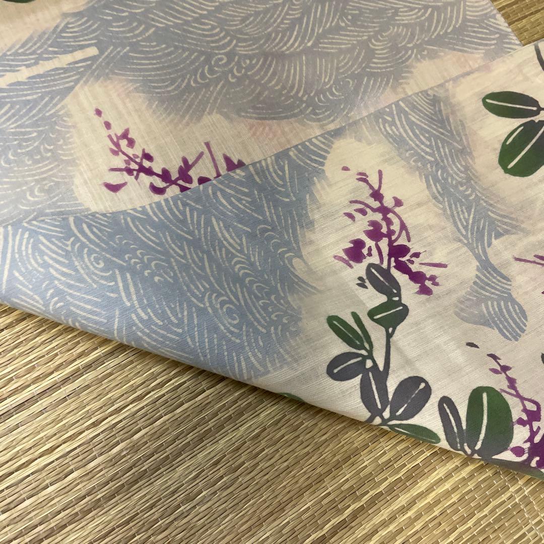 ゆかた　新品未使用　浴衣本染め　本染め綿紬ゆかた　注染染め