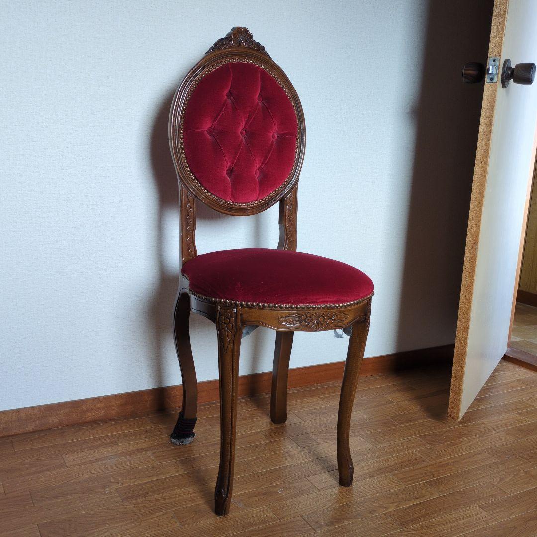 ★バリ本物 当時物★昭和レトロなアンティーク調 猫脚 ロココ調 チェア