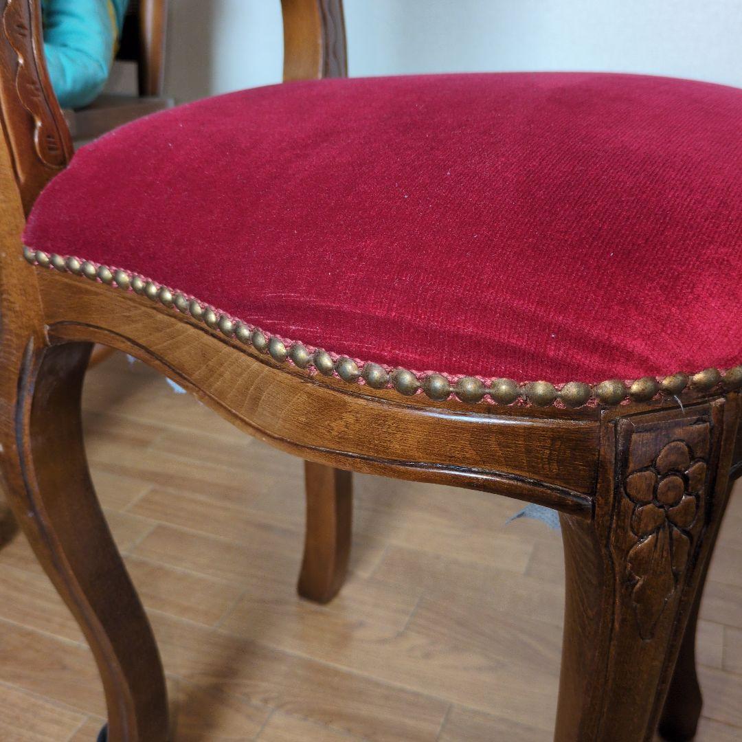 ★バリ本物 当時物★昭和レトロなアンティーク調 猫脚 ロココ調 チェア