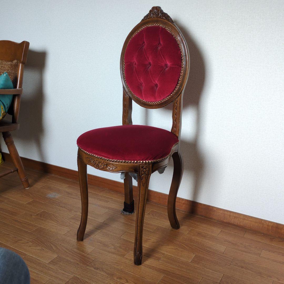 ★バリ本物 当時物★昭和レトロなアンティーク調 猫脚 ロココ調 チェア