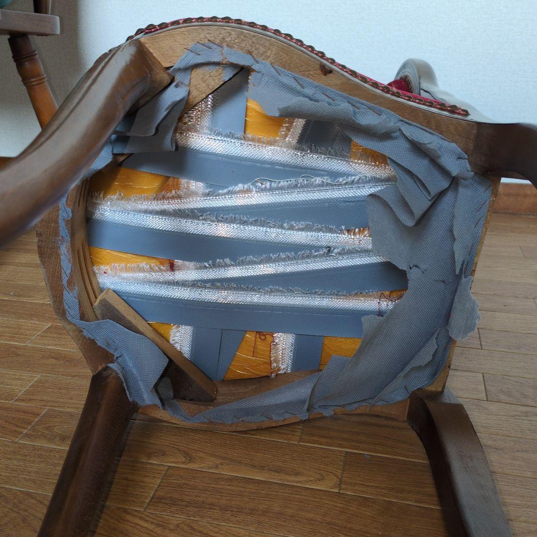 ★バリ本物 当時物★昭和レトロなアンティーク調 猫脚 ロココ調 チェア