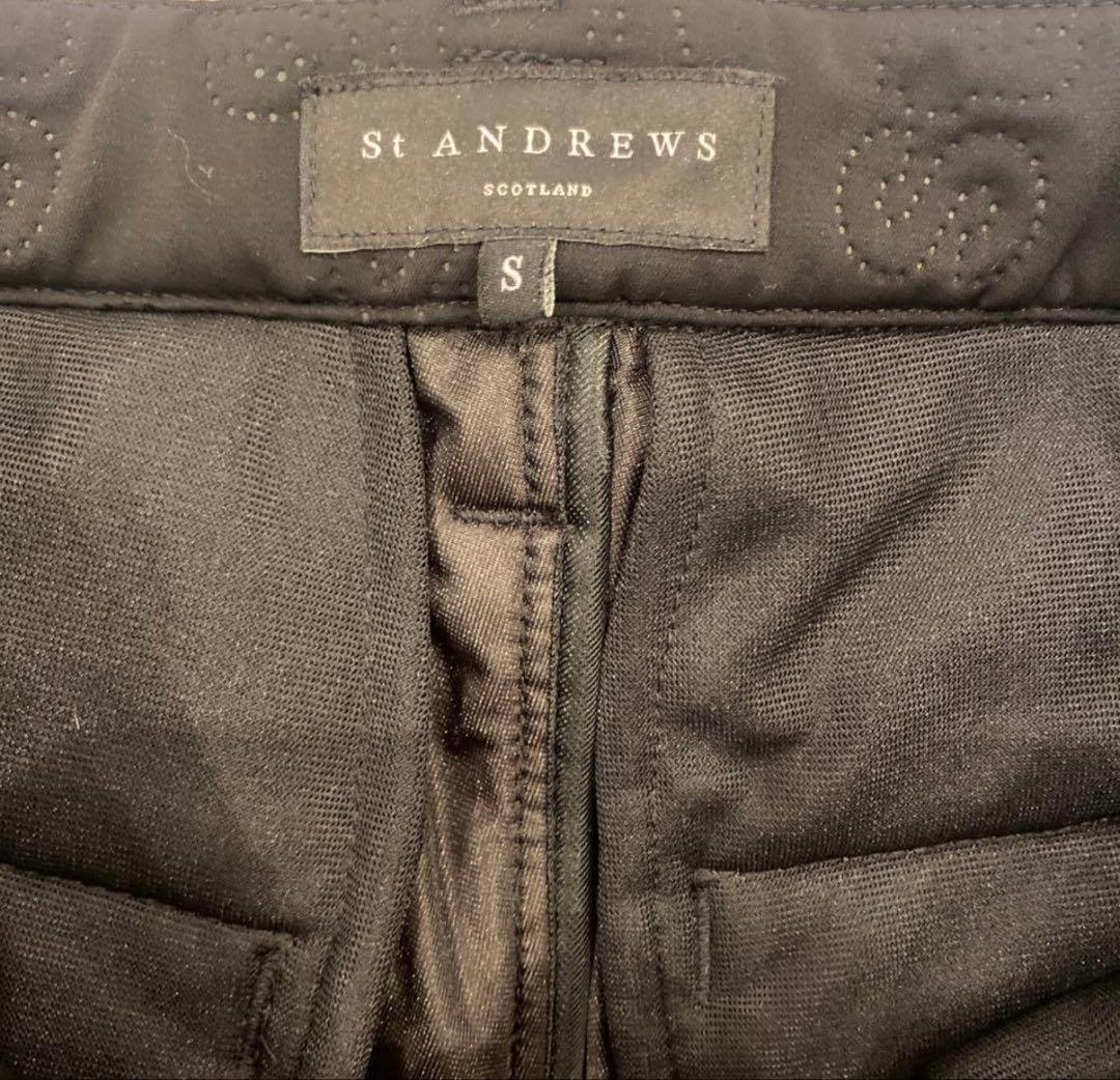 セントアンドリュース　裏起毛　パンツ　ダウン　中綿　黒　ブラック　キルティング