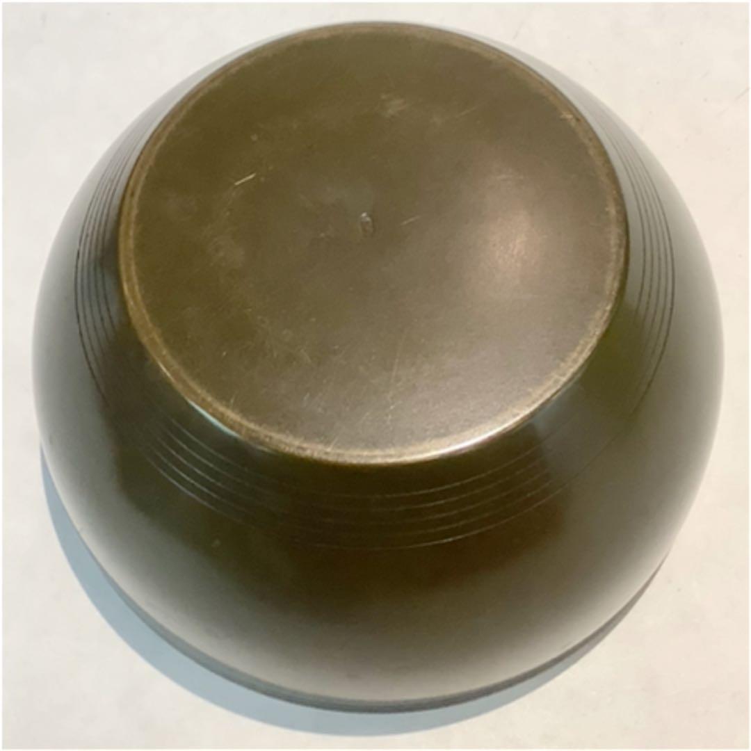 一ノ瀬宗也作 唐銅 コマツナギ彫 建水