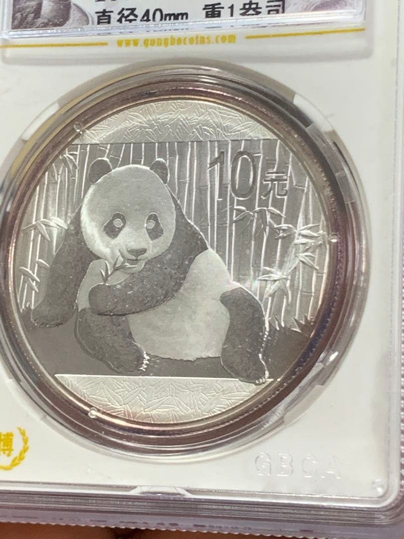 2015年 パンダ銀貨 10元 MS 70