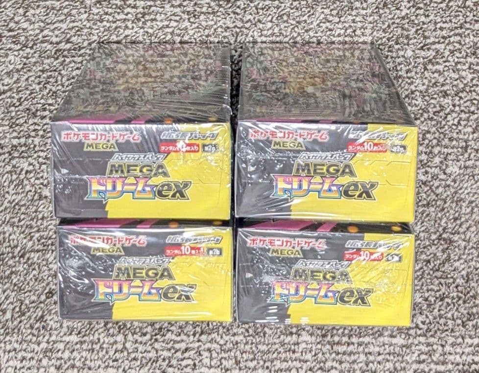 【シュリンク付き】ポケモンカードゲーム　MEGAドリームex　4BOX