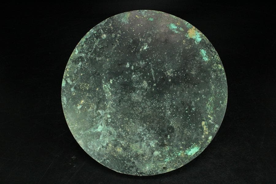 古美術 古鏡 獣紋 銅鏡 φ16cm コレクター蔵品(K-YC539)