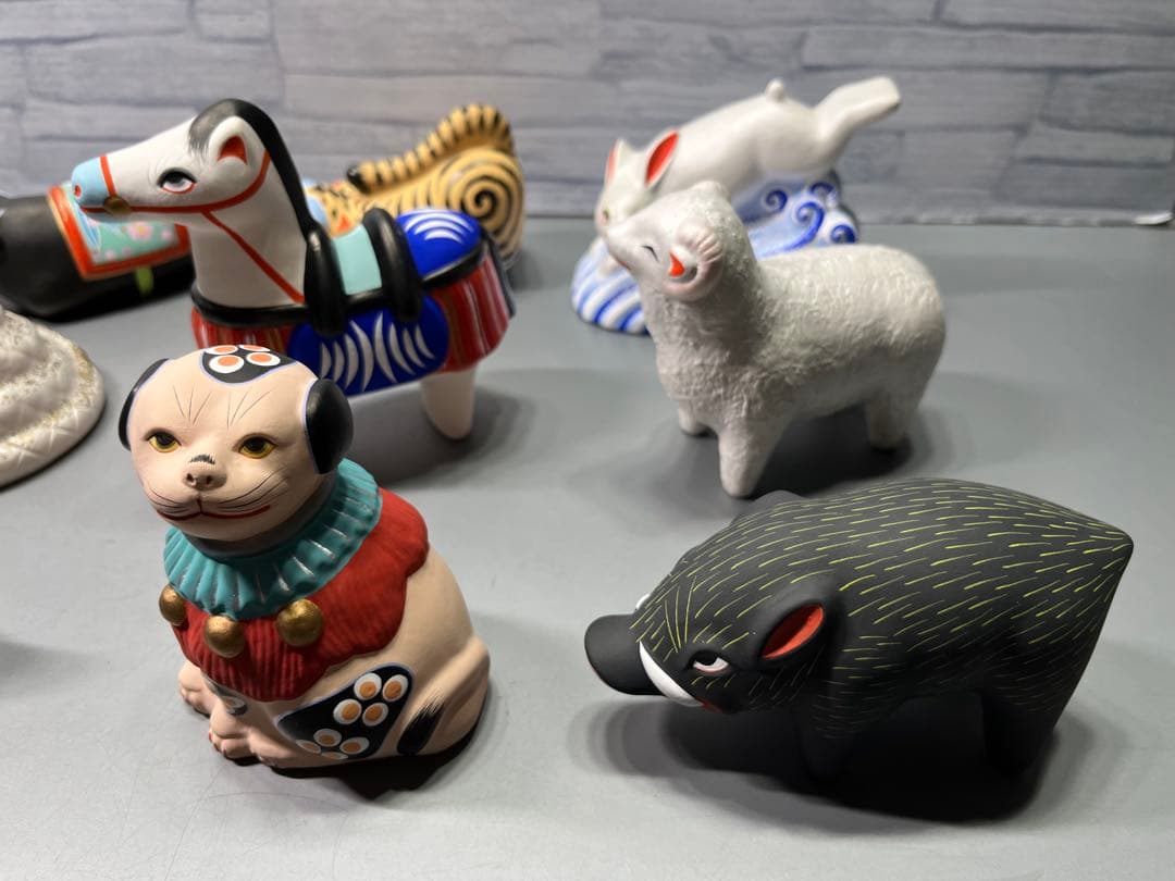 郷土玩具　宮城県　芳賀強作　堤人形　干支　十二支揃い