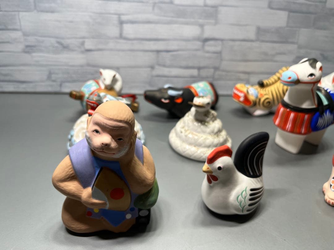 郷土玩具　宮城県　芳賀強作　堤人形　干支　十二支揃い