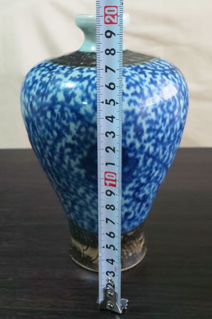 古伊万里 白磁 唐草模陶器壺 つぼ鶴型花瓶