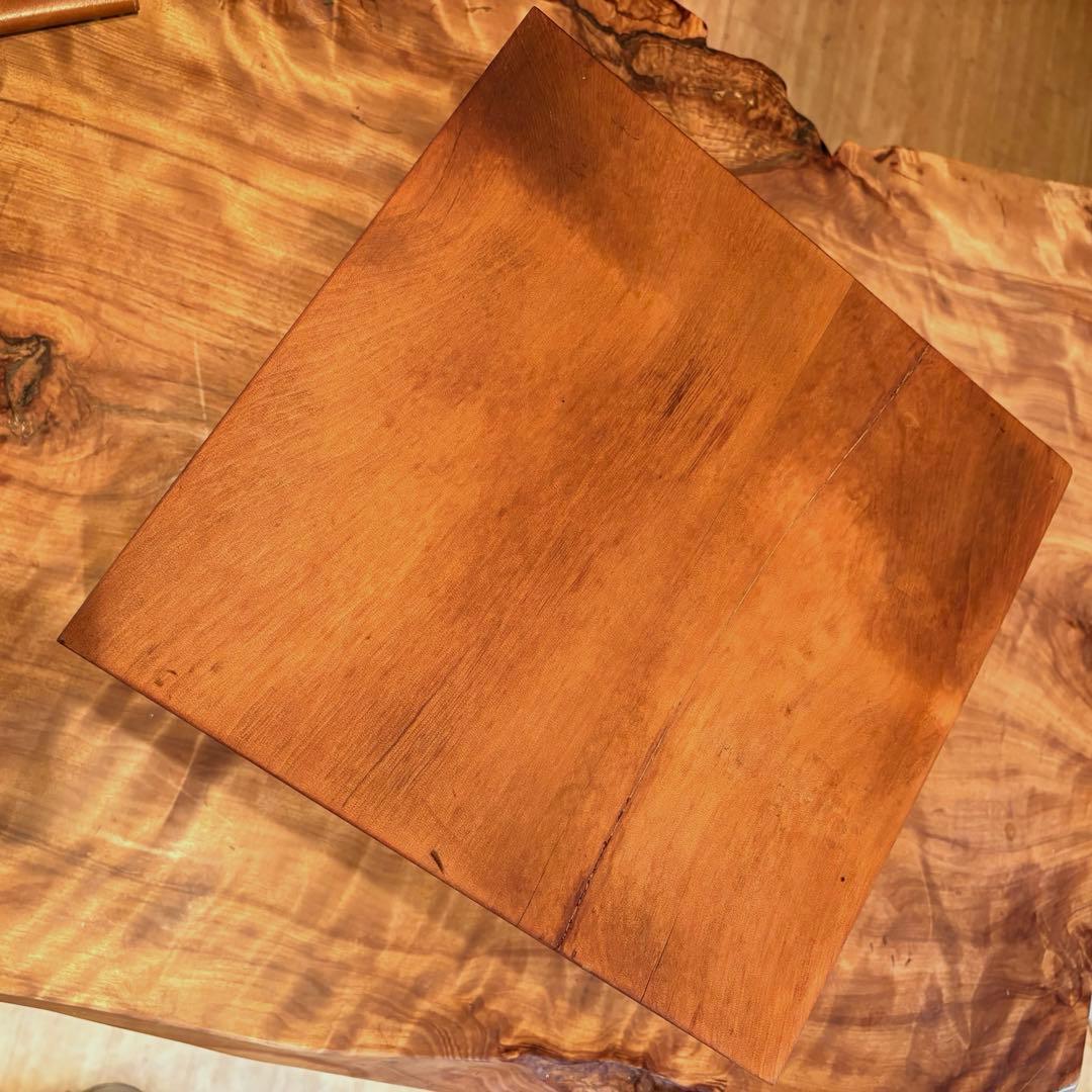 無垢材 ヴィンテージ小引き出し 2段／昭和レトロ／チェリー材／職人手仕事