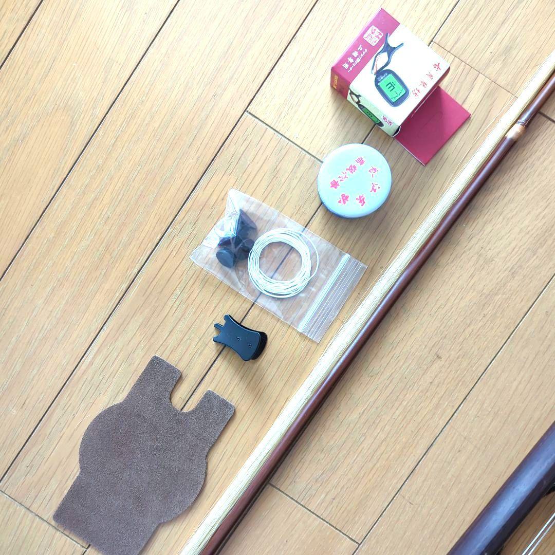 胡涵柔製作 未使用 最上級 明清老紅木 龍、鳳凰螺鈿 湾頭二胡2