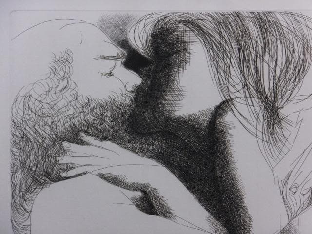 エミリオ・グレコ　直筆サイン『COMMIATO No12』エッチング 0801Q