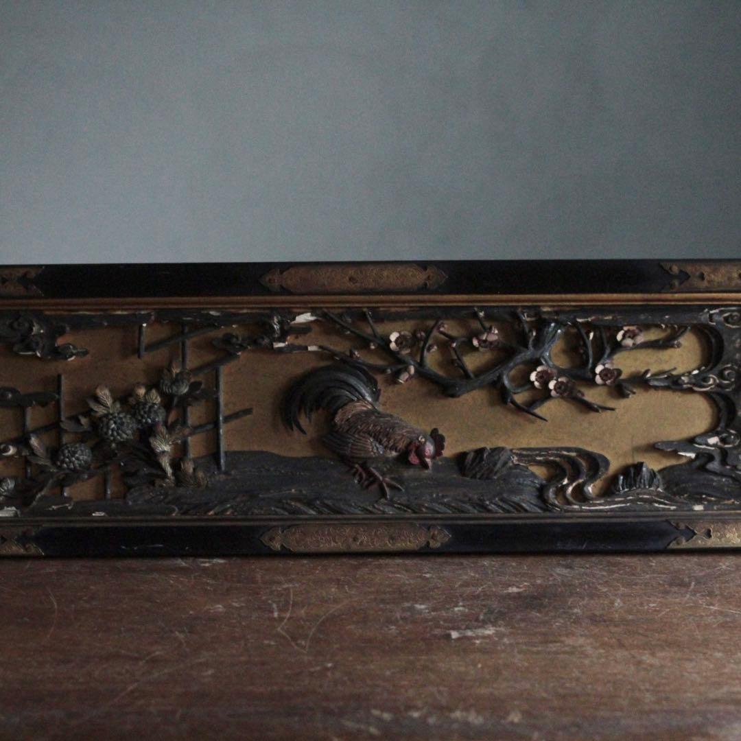 細密工芸 木彫 袋戸？ 芝山蒔絵 古美術 古道具 アンティーク