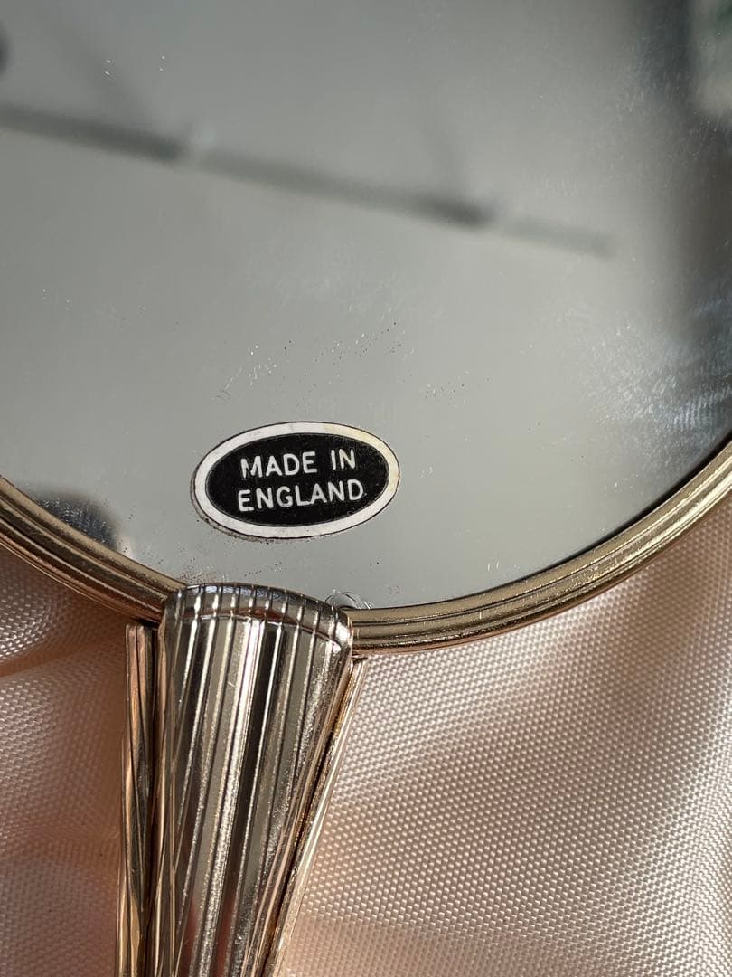 イギリス製 mascot 花柄 化粧台セット アンティーク ミラーブラシセット