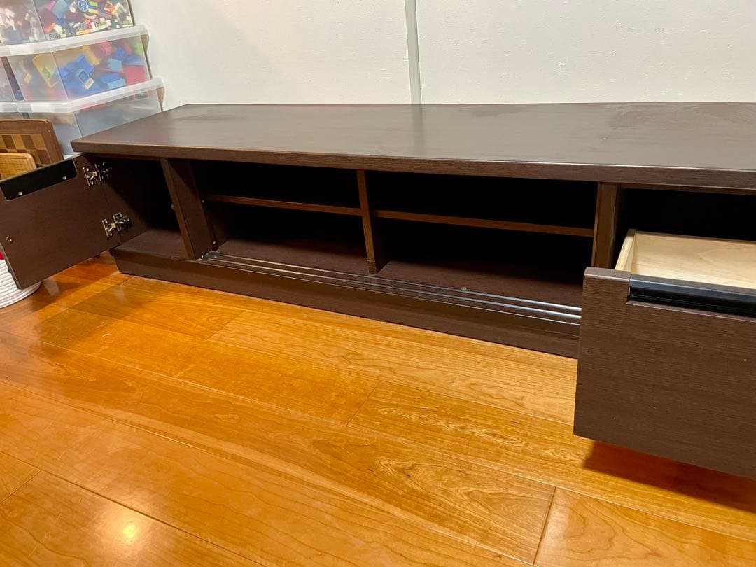 と*ん様 木製テレビボード ダークブラウン