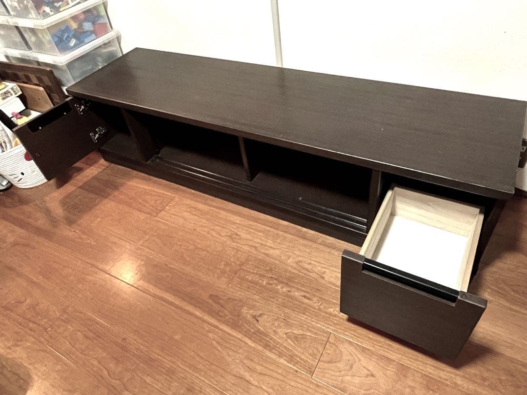 と*ん様 木製テレビボード ダークブラウン