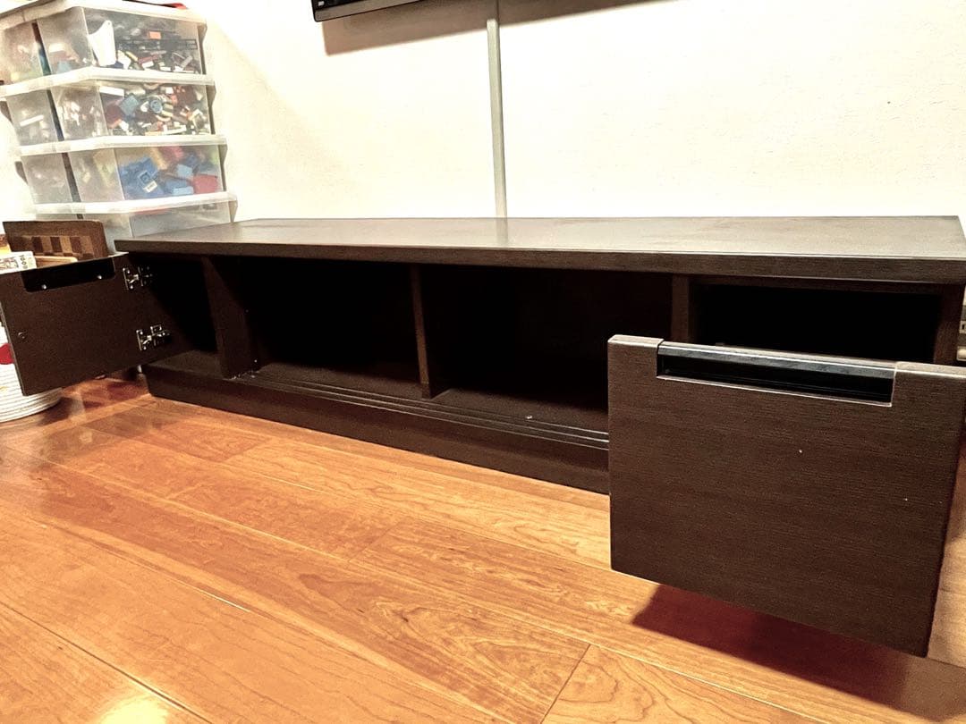 と*ん様 木製テレビボード ダークブラウン
