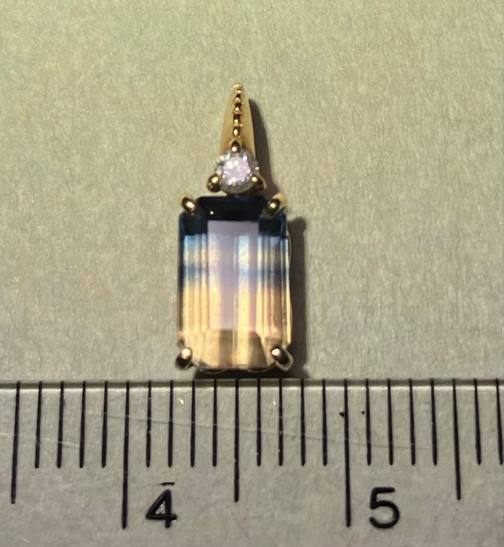 バイカラーサファイア　ペンダントトップ　オーダーハンドメイド