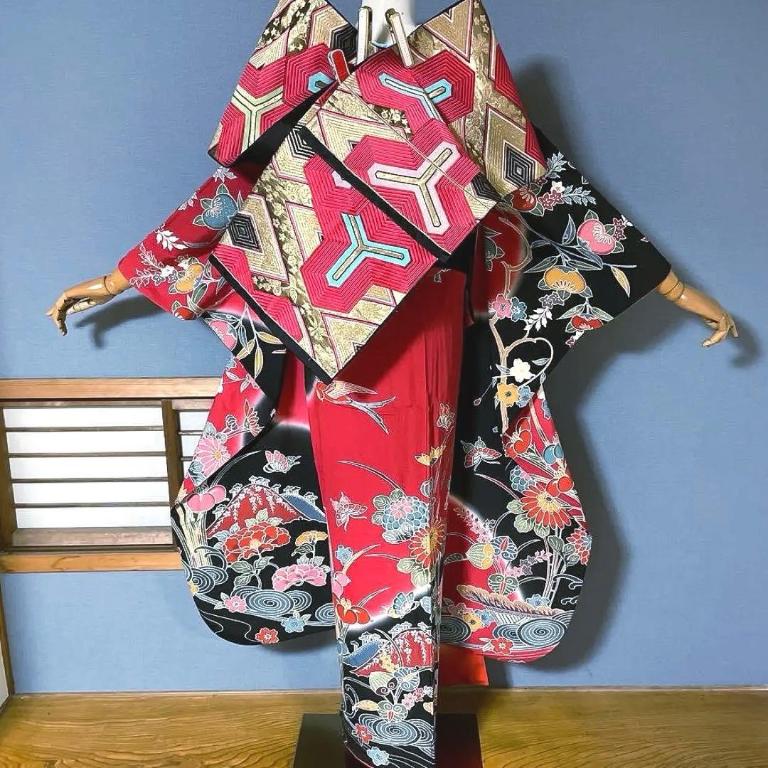 振袖フルセット　京紅型　良家のお嬢様　成人式振袖　振袖