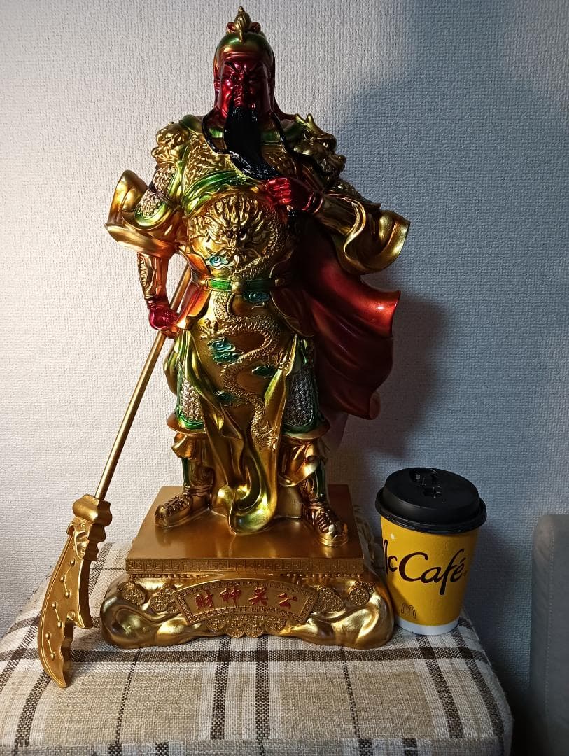 武将の置物 関羽像三国志 50cm必勝祈願　邪気払い　　縁起物