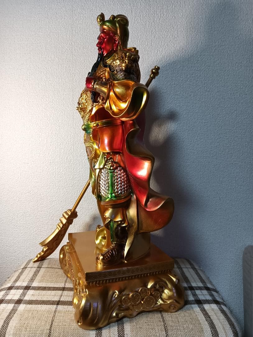 武将の置物 関羽像三国志 50cm必勝祈願　邪気払い　　縁起物