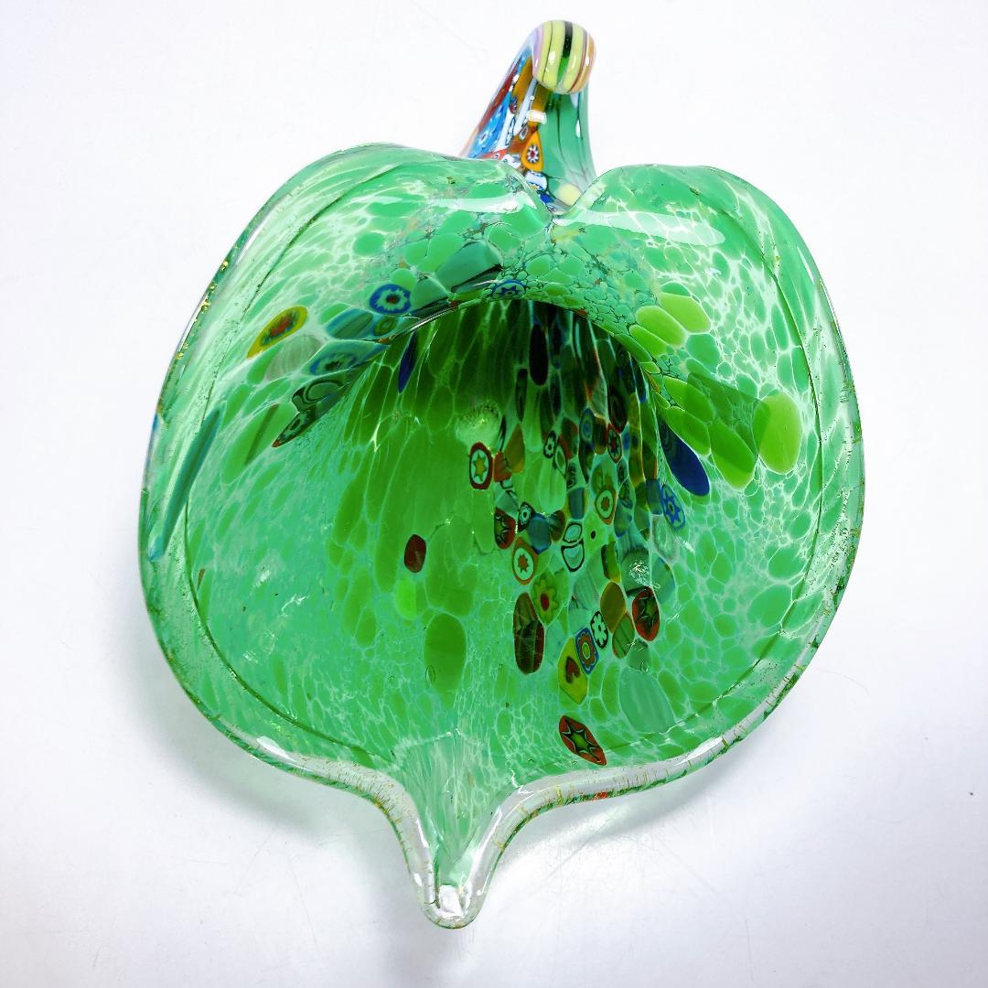 【希少】ムラノ ミルフィオリ シェル モチーフ オブジェ　ムラーノ|1498|☆