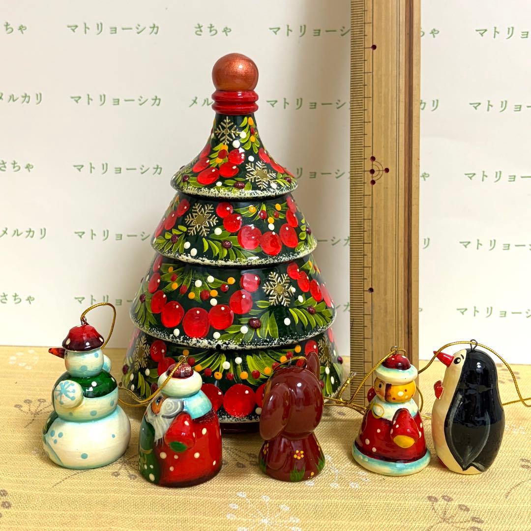 クリスマスツリー　マトリョーシカ　チェブラーシカ オーナメント