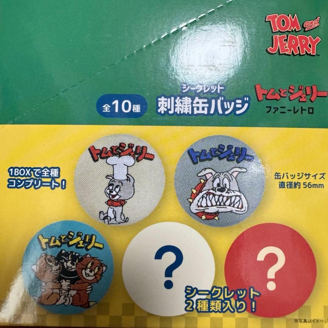 トムとジェリー　刺繍缶バッジ