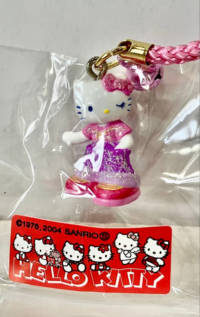 ハ*ー様 ハローキティ 根付 ストラップ KITTY&MIMMY キティ根付 脚