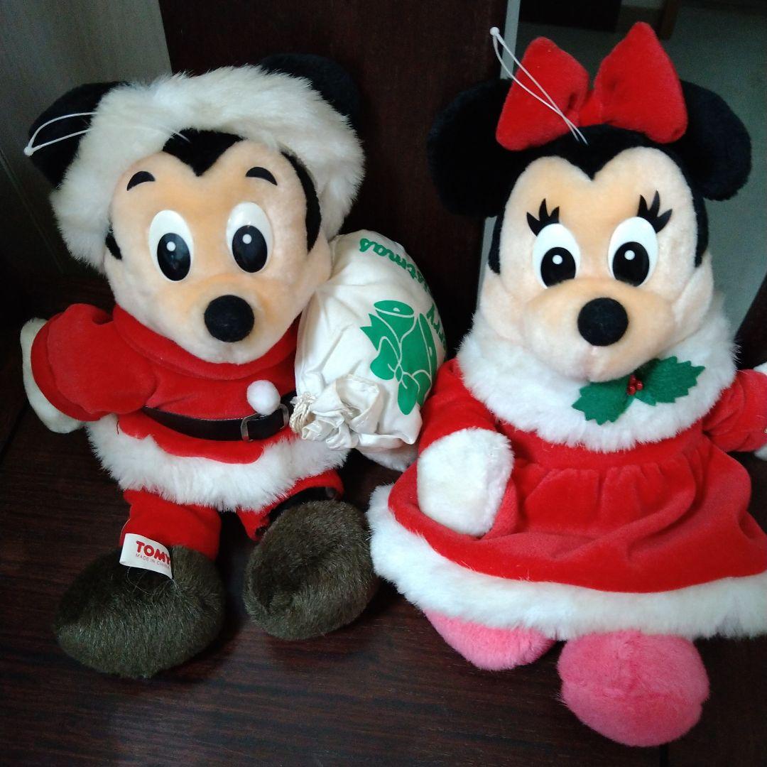 TOMY ミッキー ミニー ぬいぐるみ セット　クリスマス　平成レトロ