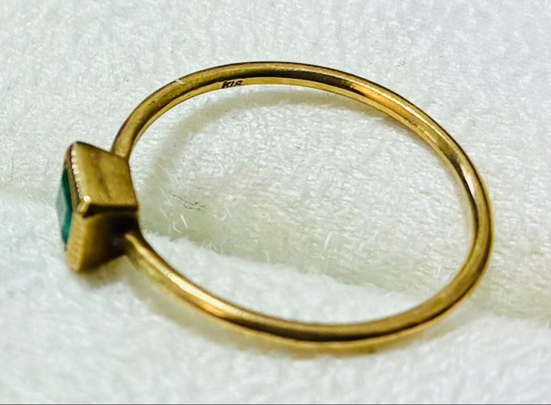 お値下げ⭐︎Hariqua k18 天然エメラルド リング