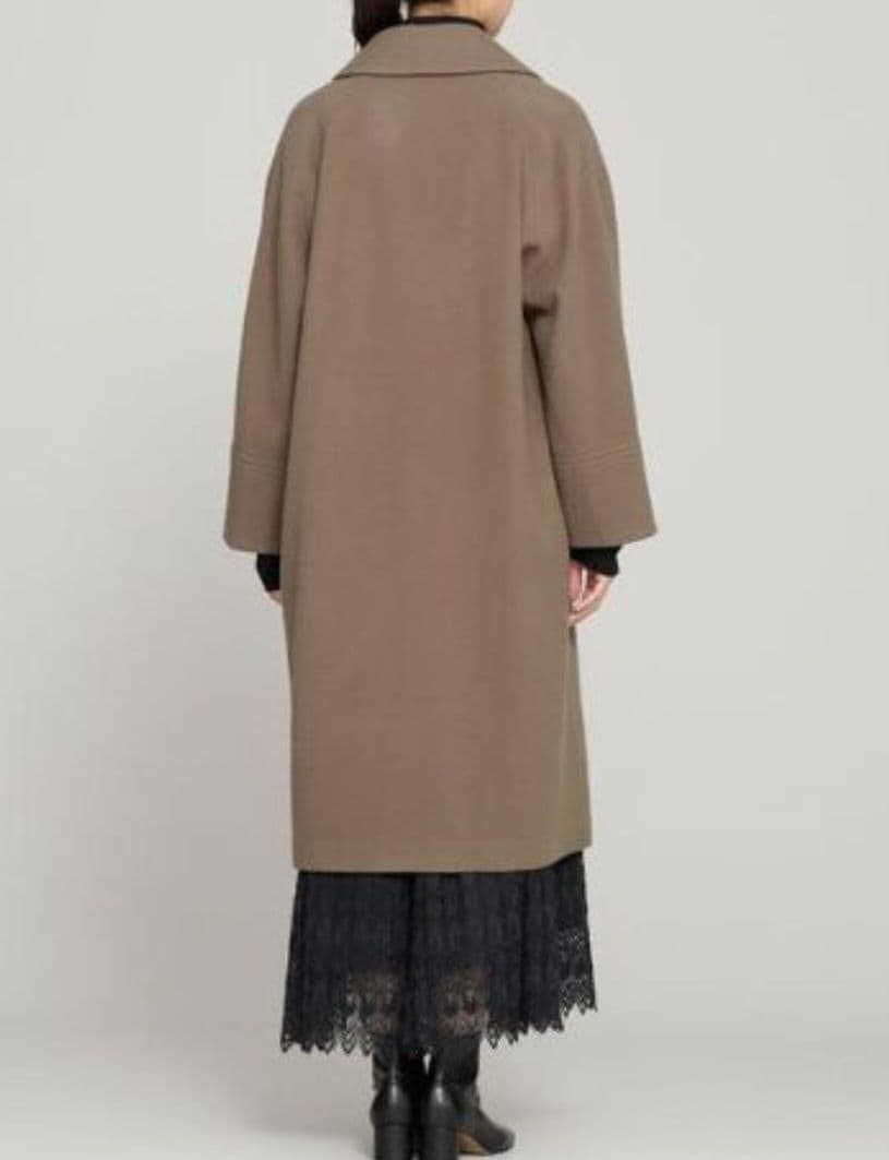 【高級素材】近年モデル　ナノユニバース　ウールビーバーセミダブルチェスターコート