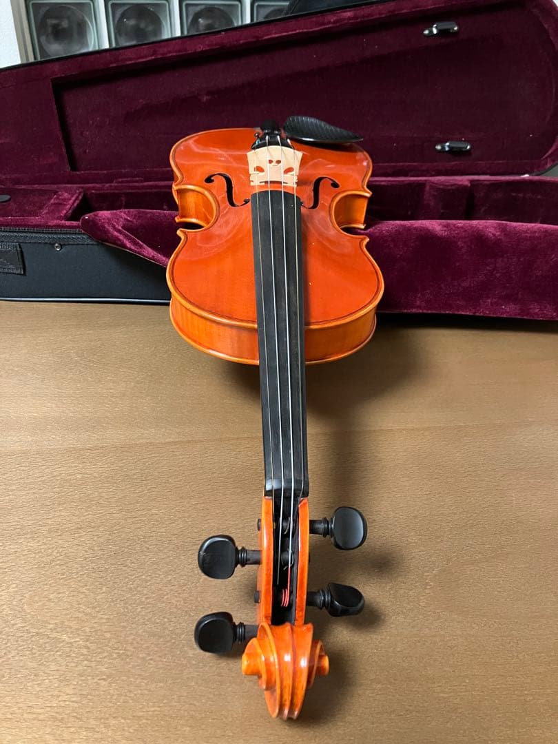 オレンジ色 バイオリン 4弦 ケース付き