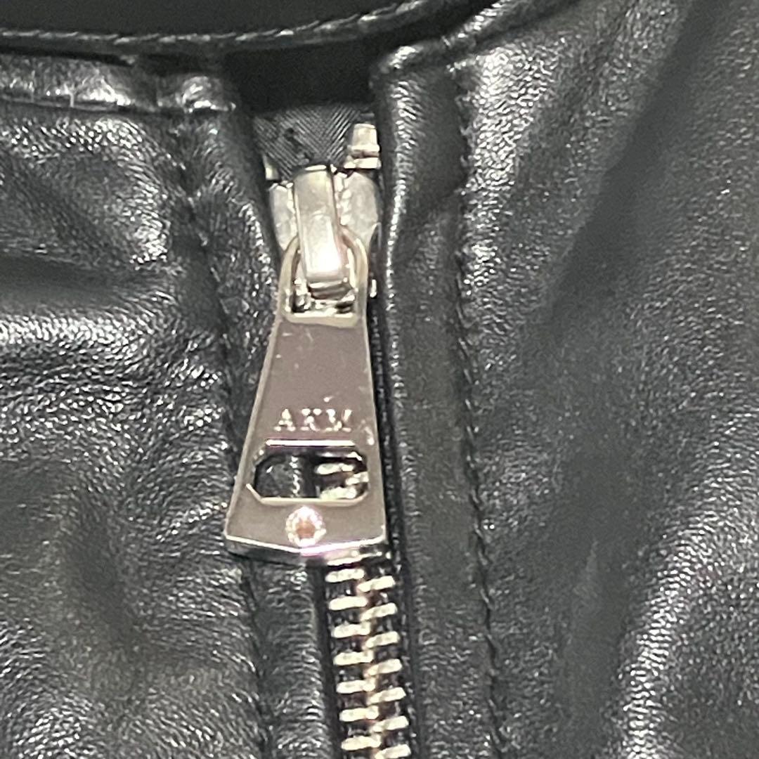 AKM シングルライダース XL ブラック ラムレザー ダイヤキルティング