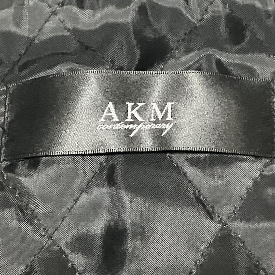 AKM シングルライダース XL ブラック ラムレザー ダイヤキルティング