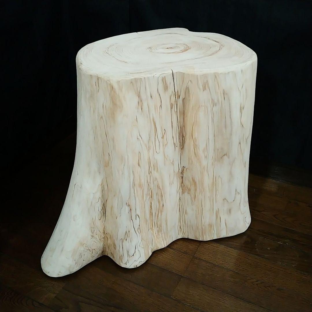 丸太スツール　丸太サイドテーブル　ヒノキ