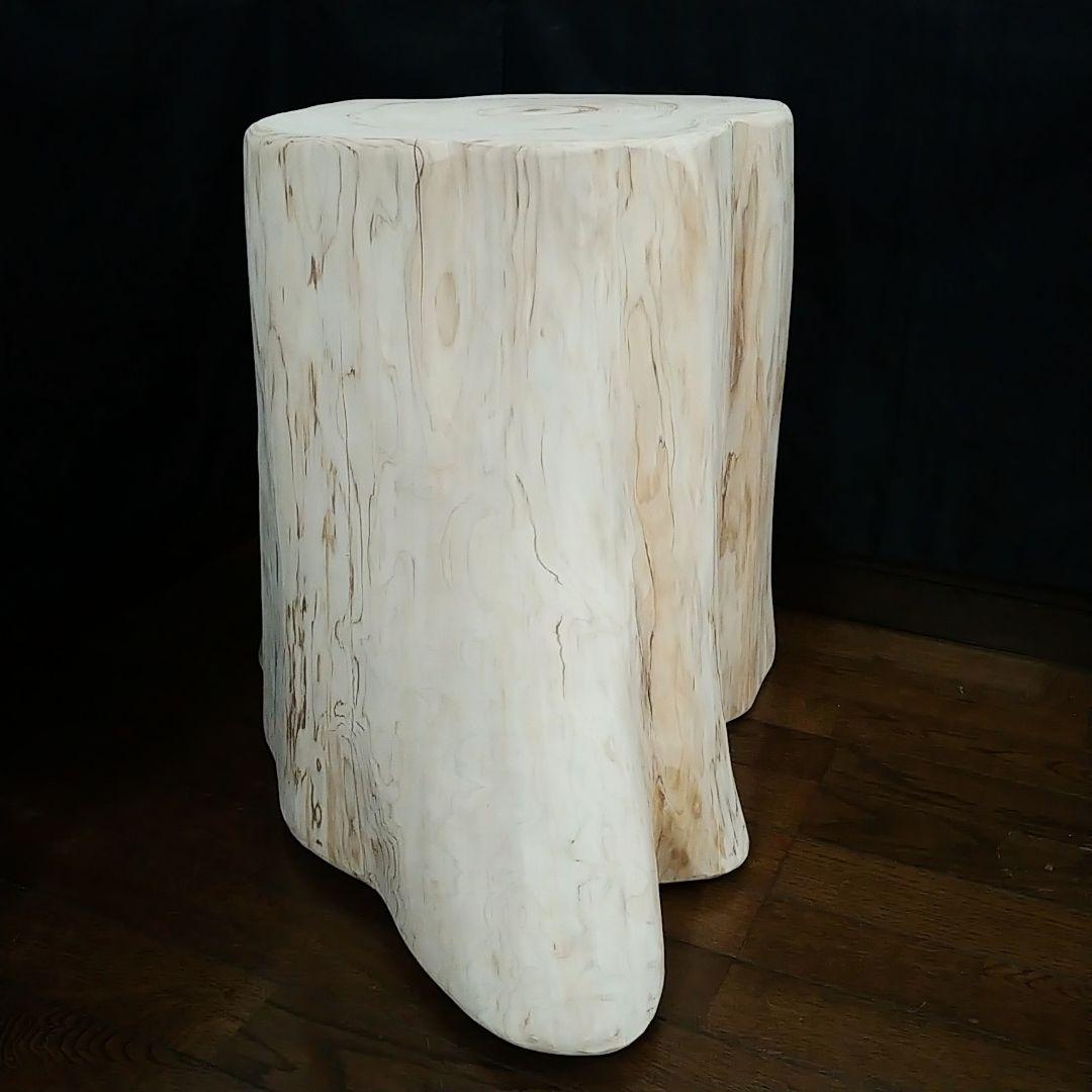 丸太スツール　丸太サイドテーブル　ヒノキ