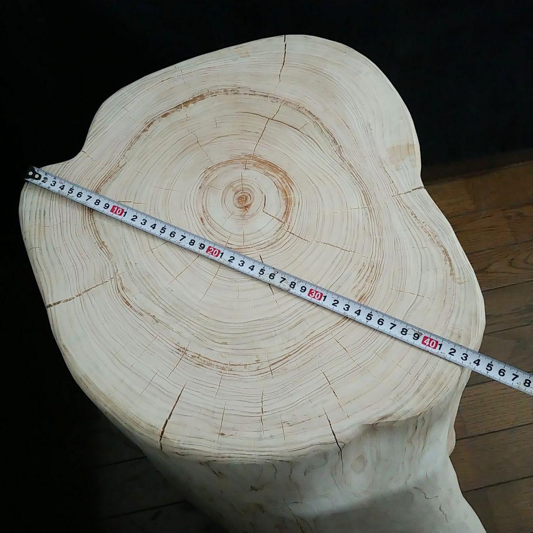 丸太スツール　丸太サイドテーブル　ヒノキ