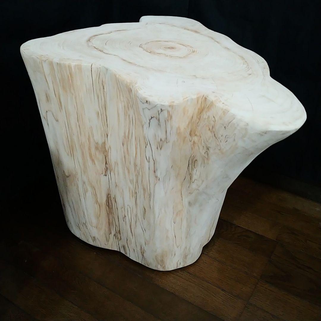 丸太スツール　丸太サイドテーブル　ヒノキ